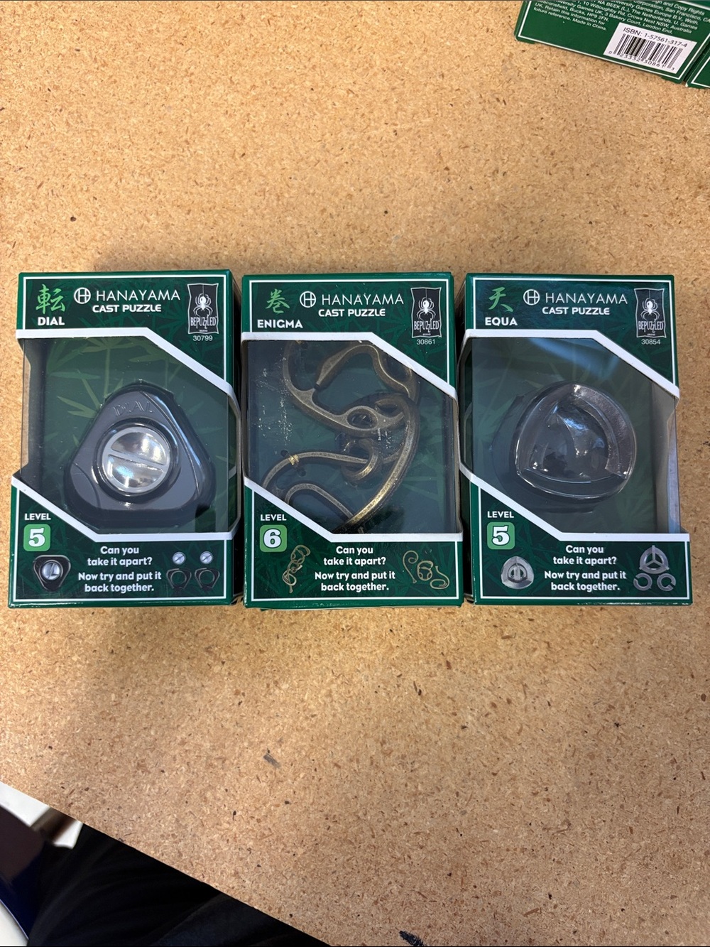 Hanayama Cast Puzzles set of 3 Enigma Dial Equa